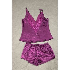 Women’s Large Purple Two Piece Pajamas Shorts Tank